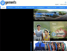 Tablet Screenshot of gp-garments.com